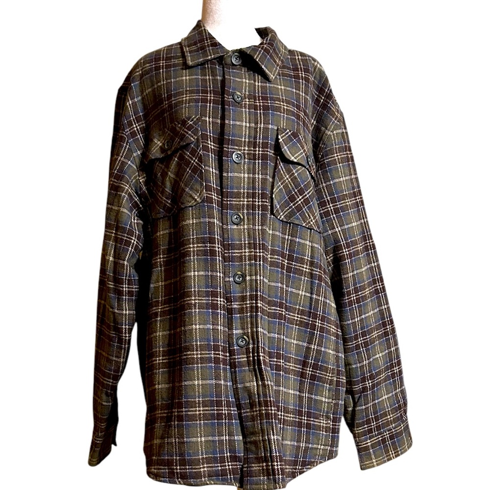 Cherokee Green & Brown Plaid Heavy Weight Flannel